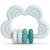 Suavinex Silikon-Didaktischer Beißring +6m Blaue Wolke