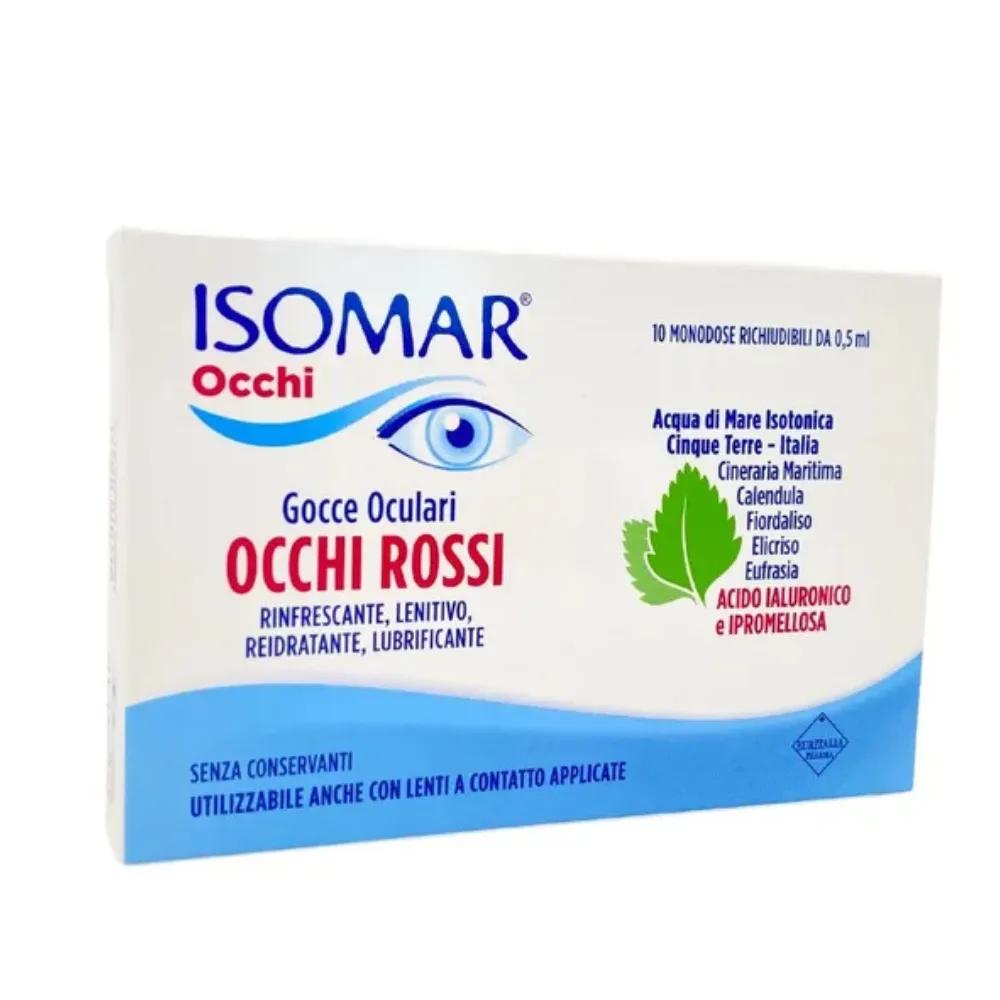 Isomar Gocce Oculari per Occhi Rossi Rinfrescante e Lubrificante 10 Flaconcini