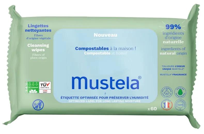 Mustela kompostierbare Reinigungstücher 60 Einheiten