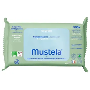 Mustela Compostable Cleansing Wipes 60 units