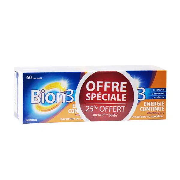 Bion 3 Energie Continue Lot de 2 x 60 comprimidos