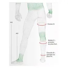 Velpeau Veinocare Microfibre Chaussettes Classe 2 Long Taille 1 Vert