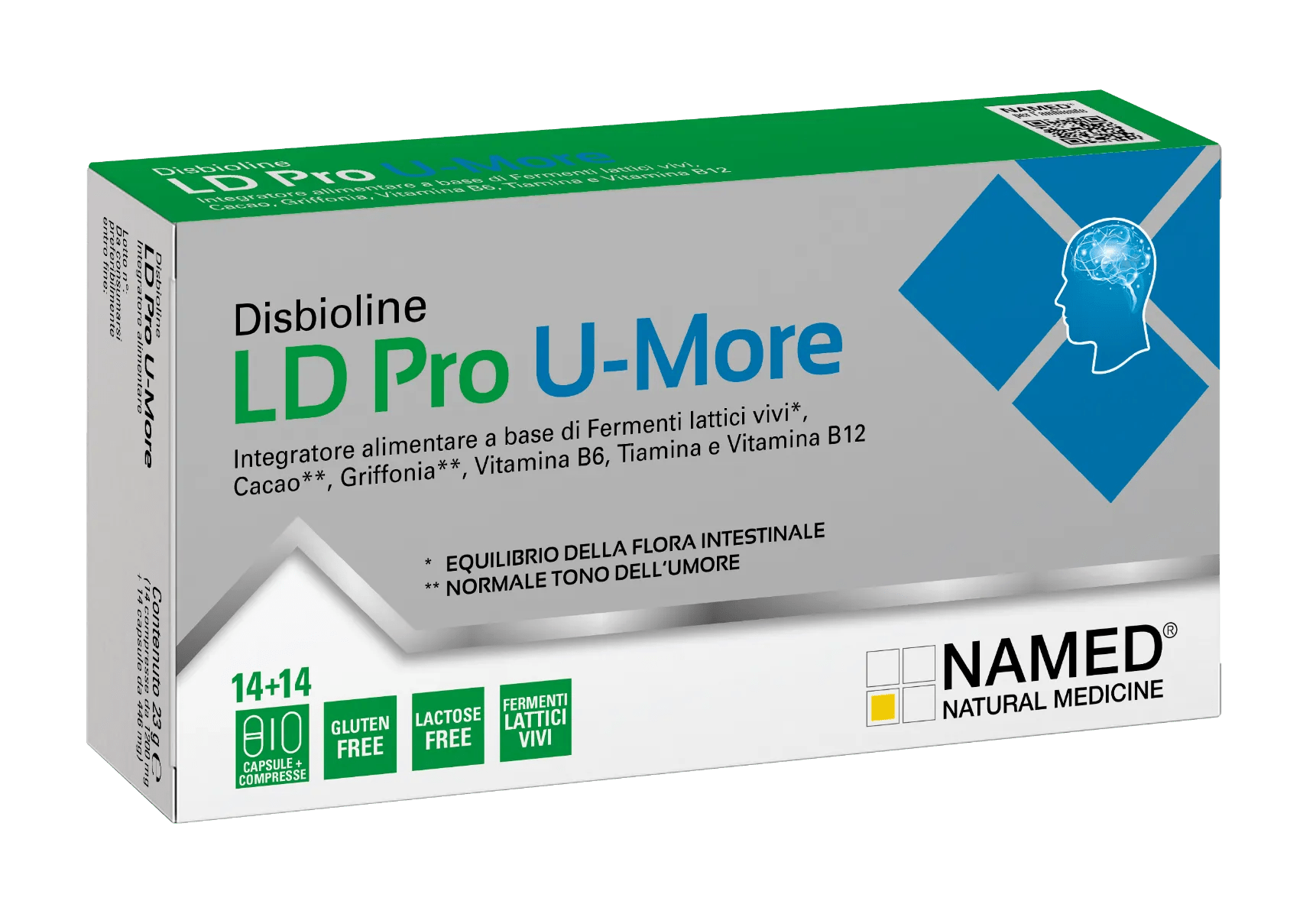 Named Disbioline LD Pro U-More Integratore Per l'Equilibrio del Tono dell' Umore 14 Capsule + 14 Compresse