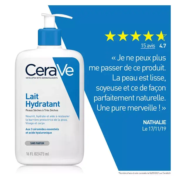 CeraVe Lait Hydratant Visage Corps 2x473ml