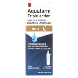 Bausch & Lomb Aqualarm Triple Action Nuit Yeux Secs & Fatigués 10ml