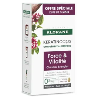 Keratine Behandeling Haar Nagels Klorane 3x30 Capsules TRIPLO (Quinoral)