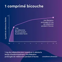 Euphytose Nuit Sommeil Mélatonine 1,9 mg Libération Prolongée 15 comprimés