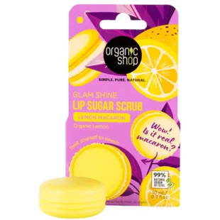 Organic Shop Lemon Macaron Sugar Lip Scrub 10 ml