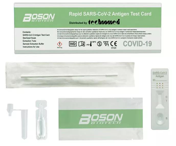 Boson teste rápido de antigénio (TRAg) Covid-19 2 uds