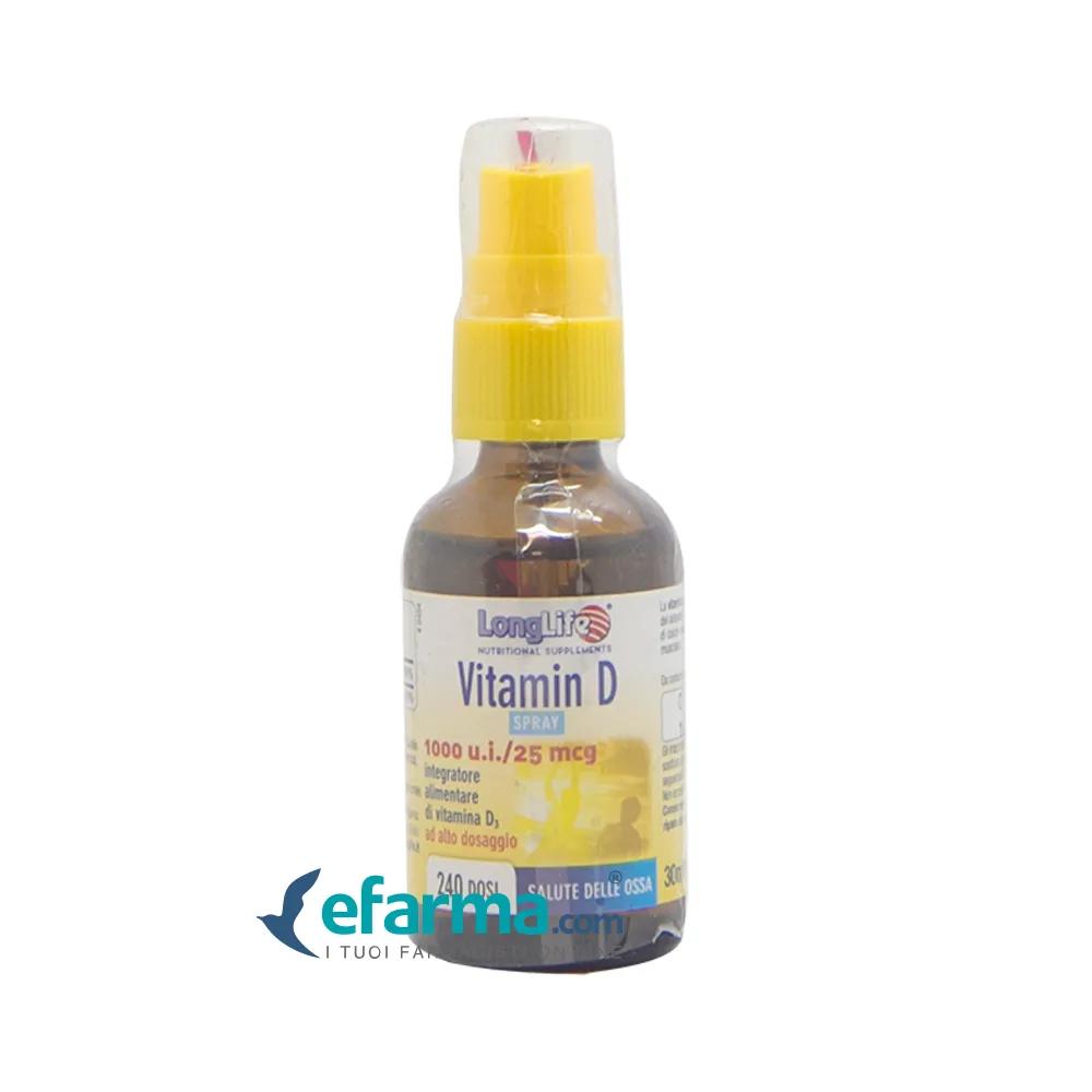 LongLife Vitamin D 1000 U.I. Integratore Ossa Spray 30 Ml