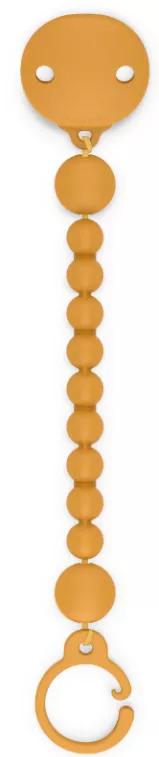 Suavinex Clip-Brosche mit Silikonkette + 0 m Essence Senf