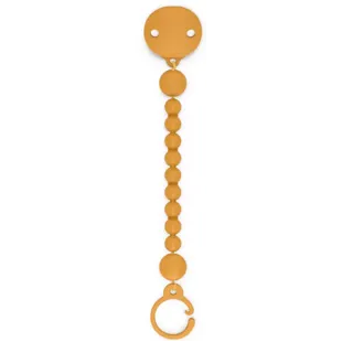 Suavinex Clipbroche met Siliconen Ketting +0m Essence Mosterd