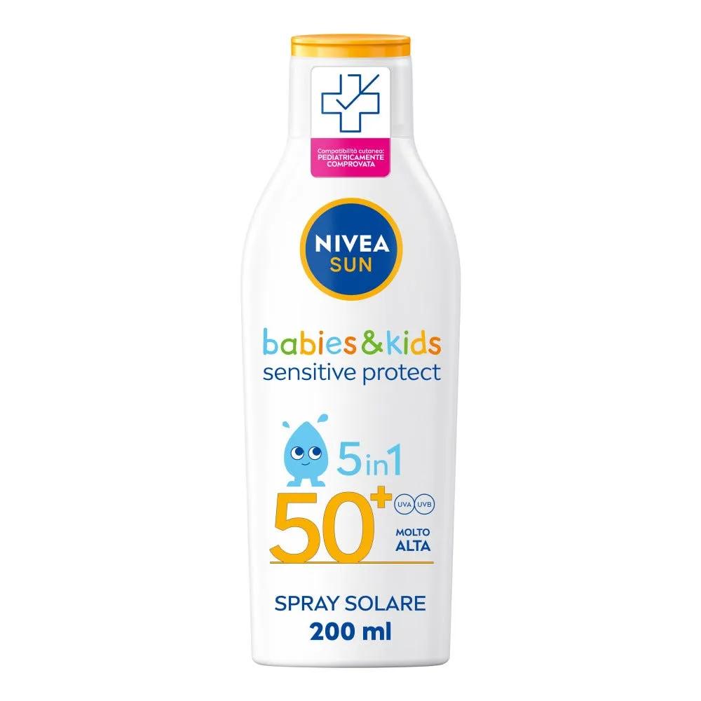 Nivea Sun Latte Solare Kids Sensitive Protect SFP50+ Per Bambini e Neonati 200 ml