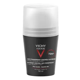 Vichy Homme Déodorant Anti-Transpirant Contrôle Extrême 72h Roll-On 50ml