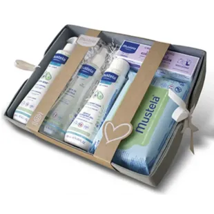 Mustela Grauer Korb für 5 Toilettenartikel
