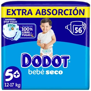 Dodot Baby Dry Diaper Pack Extra Absorbent T5 + 58Uds
