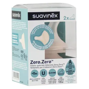 Suavinex Zerø.Zerø Tettarella Speciale Allattamento Flusso A Nascita 2 unità