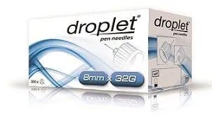 Droplet Ago Penna 32G Per Insulina 8 mm 100 Pezzi