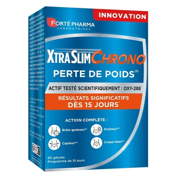 Forté Pharma XtraSlim Chrono Minceur Perte De Poids 15 Jours 60 gélules
