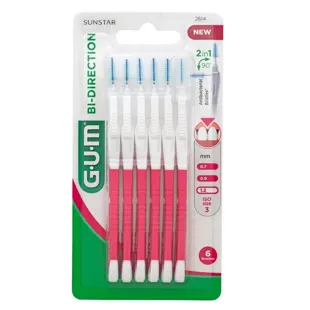 Interdental Brushes Bi-Direction 1,2mm Gum Roses 6Uds