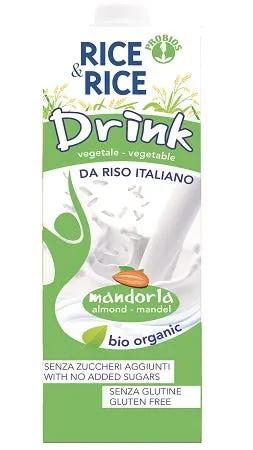 Rice&Rice Drink Bevanda Di Riso Alla Mandorla Biologica Senza Glutine 1 L