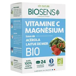 Biosens Vitamine C et Magnésium Bio 24 comprimés