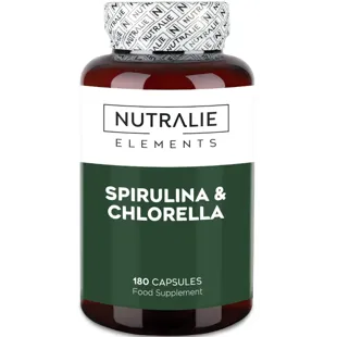 Nutralie Espirulina & Chlorella 1800mg 180 Cápsulas