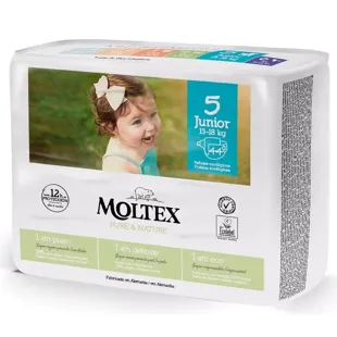 Moltex Pure & Nature Diapers Size 5 Junior 13-18Kg 44uts