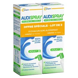 Audispray Adult Hygiène Régulière de l'Oreille Lot de 2 x 50ml