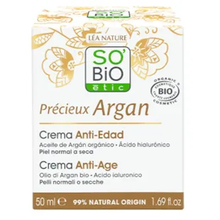 SOBIO Anti-Aging Day Cream Hyaluronic Acid &amp; Organic Argan 50 ml