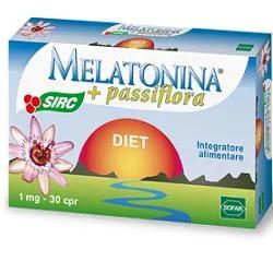 Melatonina Diet+Passiflora Integratore Contro Insonnia 30 Compresse