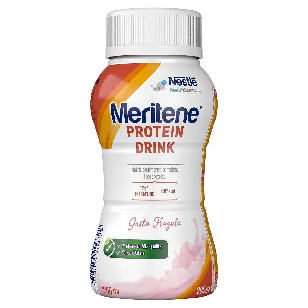 Meritene Forza e Vitalità Drink Fragola Bevanda Proteica Con Vitamine Minerali 200 ml