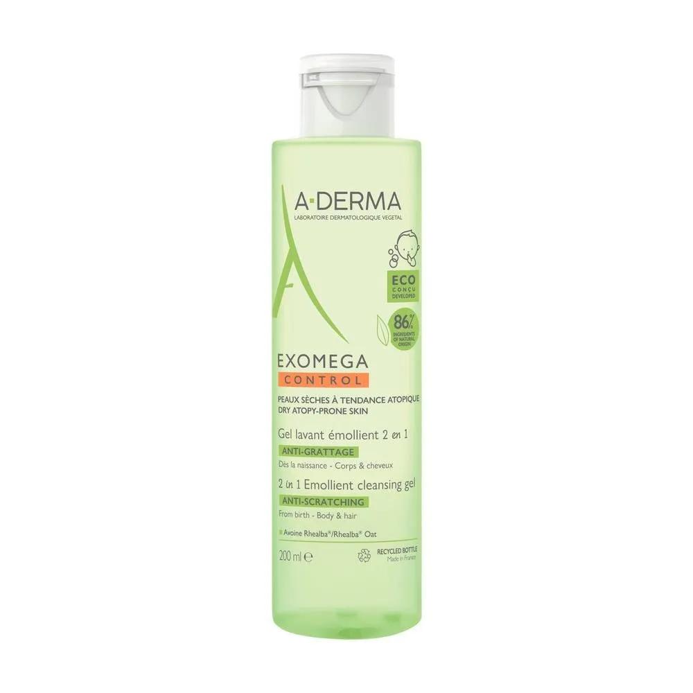 A-Derma Exomega Control Gel 2in1 Per Pelle Secca e a Tendenza Atopica 200 ml