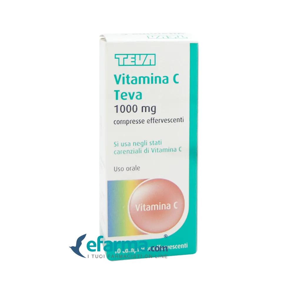 Vitamina C Teva 1000 mg Acido Ascorbico 10 Compresse Effervescenti