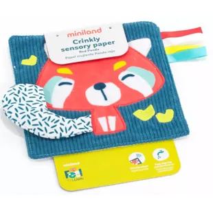 Papel Sensorial Crocante Miniland Panda Vermelho 0-6m
