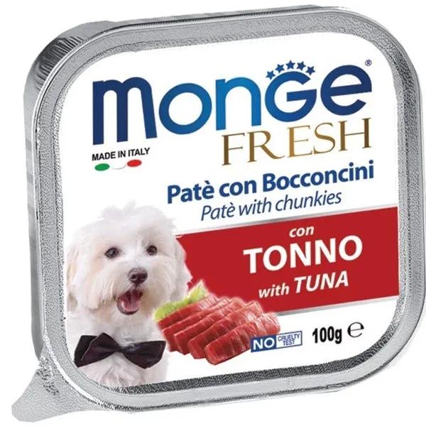 Monge Fresh Paté E Bocconcini Con Tonno Cibo Umido Per Cani Adulti 100G