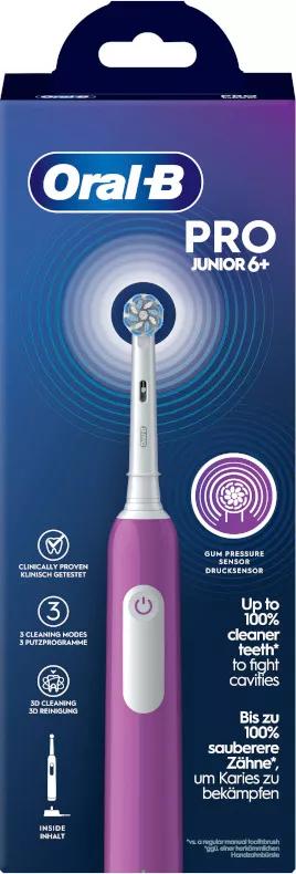 Oral-B Cepillo Eléctrico PRO 1 Junior Morado +6 Años