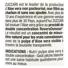 (aloevera)2 Zuccari Nutri-Aloe Goût Pêche Blanche 500ml