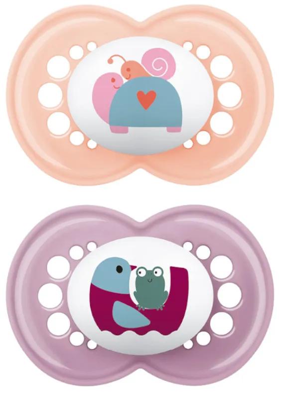 Mam Original Silicone Pacifier +6m Pink 2 units