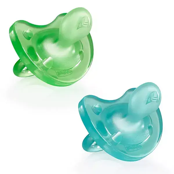 Chicco Pacifier Physio Soft All Silicone +6m Blue and Green