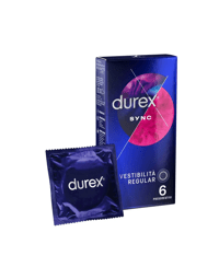 Durex Sync Preservativi Ritardanti e Stimolanti 6 Pezzi