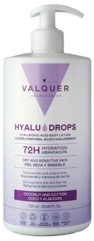 Valquer Hyaludrops Kokosnuss- und Baumwoll-Körperlotion 700 ml