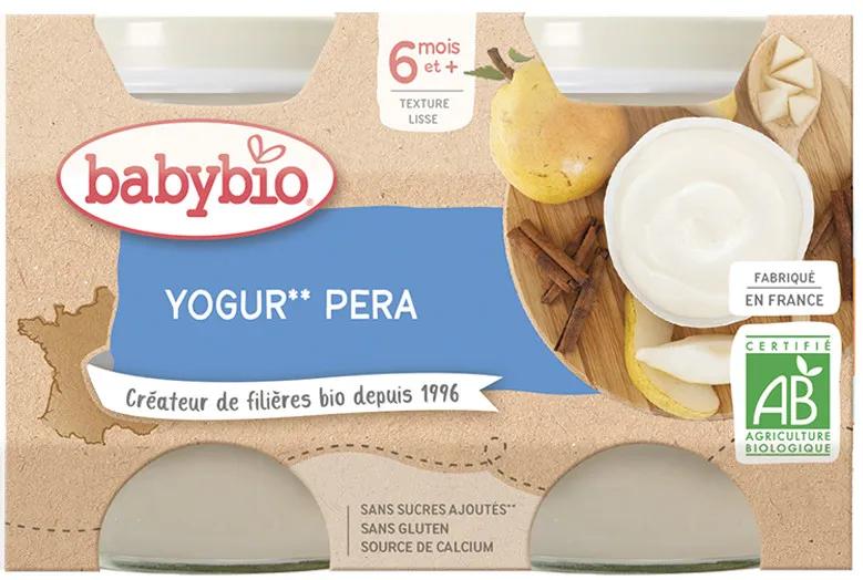 Babybio Joghurt Birne und Kuhmilch +6m 2x130 gr