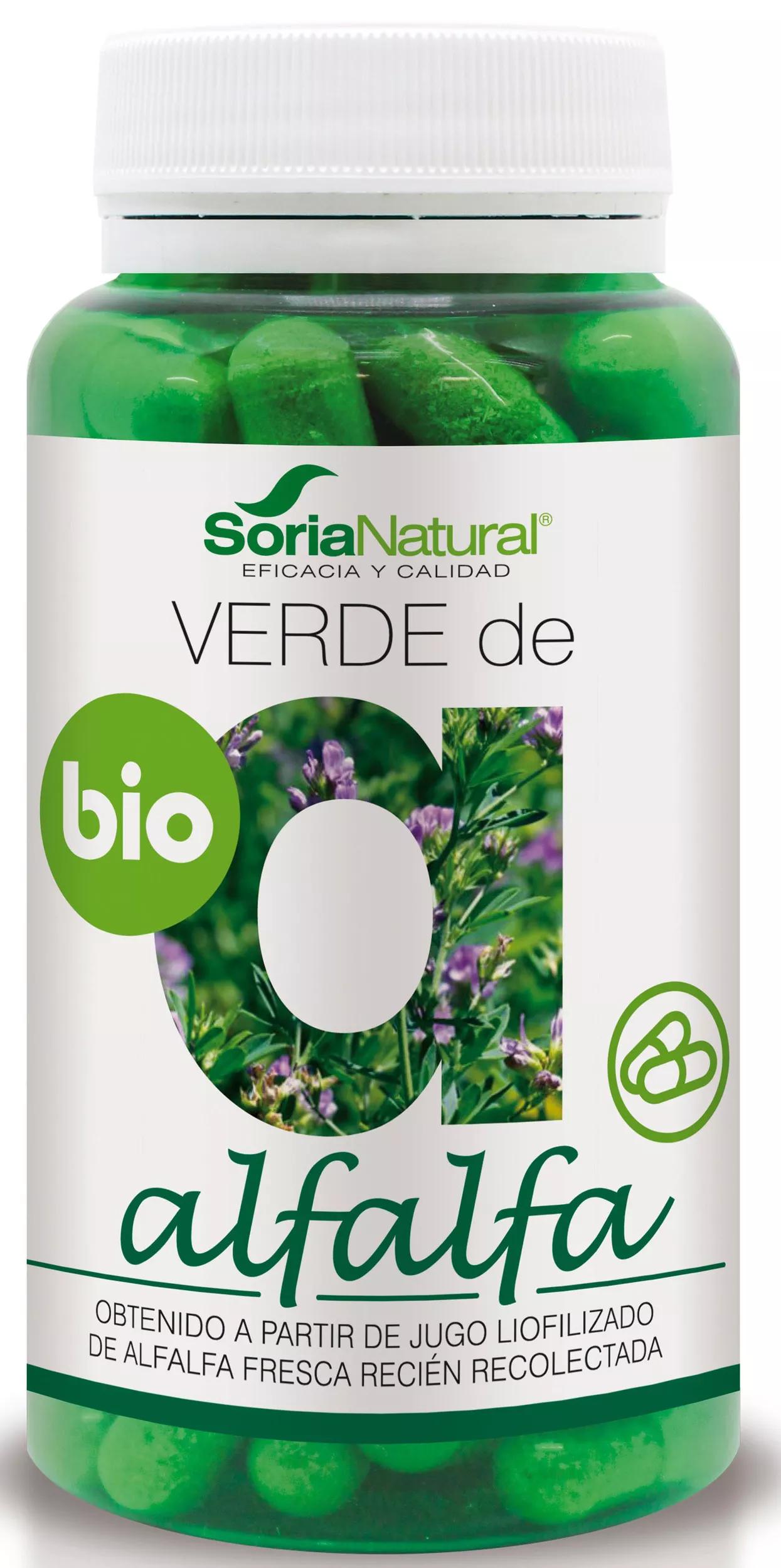 Soria Natural Verde de Alfalfa Bio 80 Cápsulas