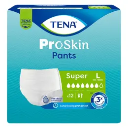 TENA Proskin Pants Sous-Vêtement Absorbant Super Taille L 12 unités