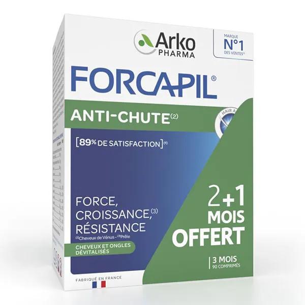 Arkopharma Forcapil Anti-Chute Cheveux Zinc Vitamine B 90 comprimés