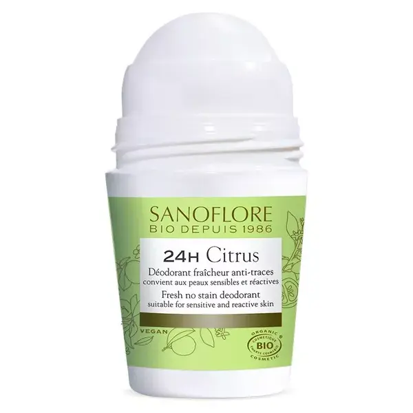 Sanoflore Déodorant Citrus Roll-On 24h Bio Lot de 2 x 50ml