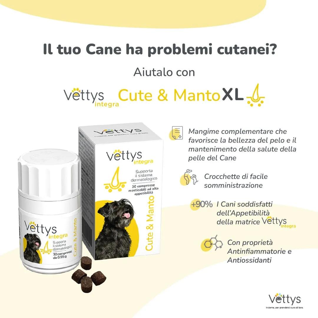 Vettys Integra Cute & Manto XL Per il Pelo  del Cane 30 Compresse