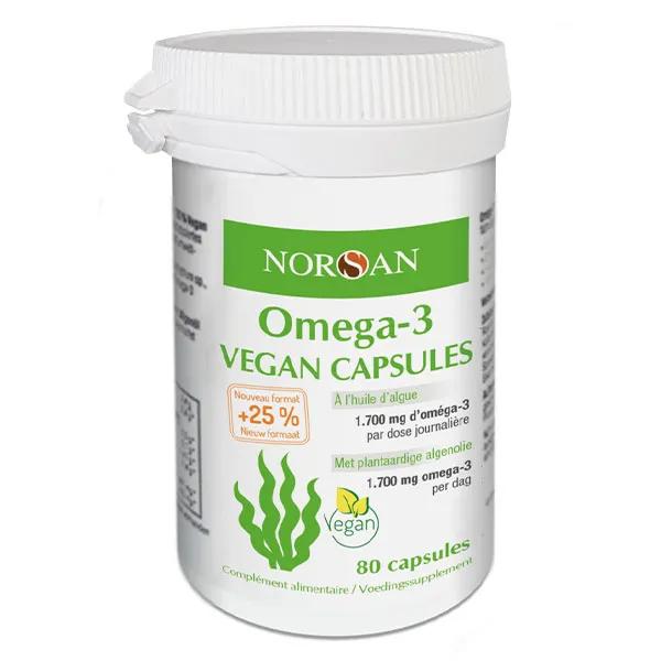 Norsan Omega-3 Vegano 1700mg Aceite de Algas 80 cápsulas