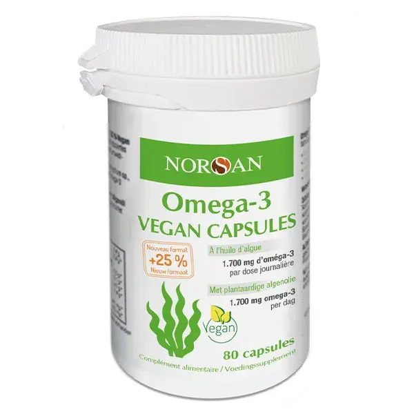 Norsan Oméga 3 Vegan 1700mg Olio d'Alga 80 capsule